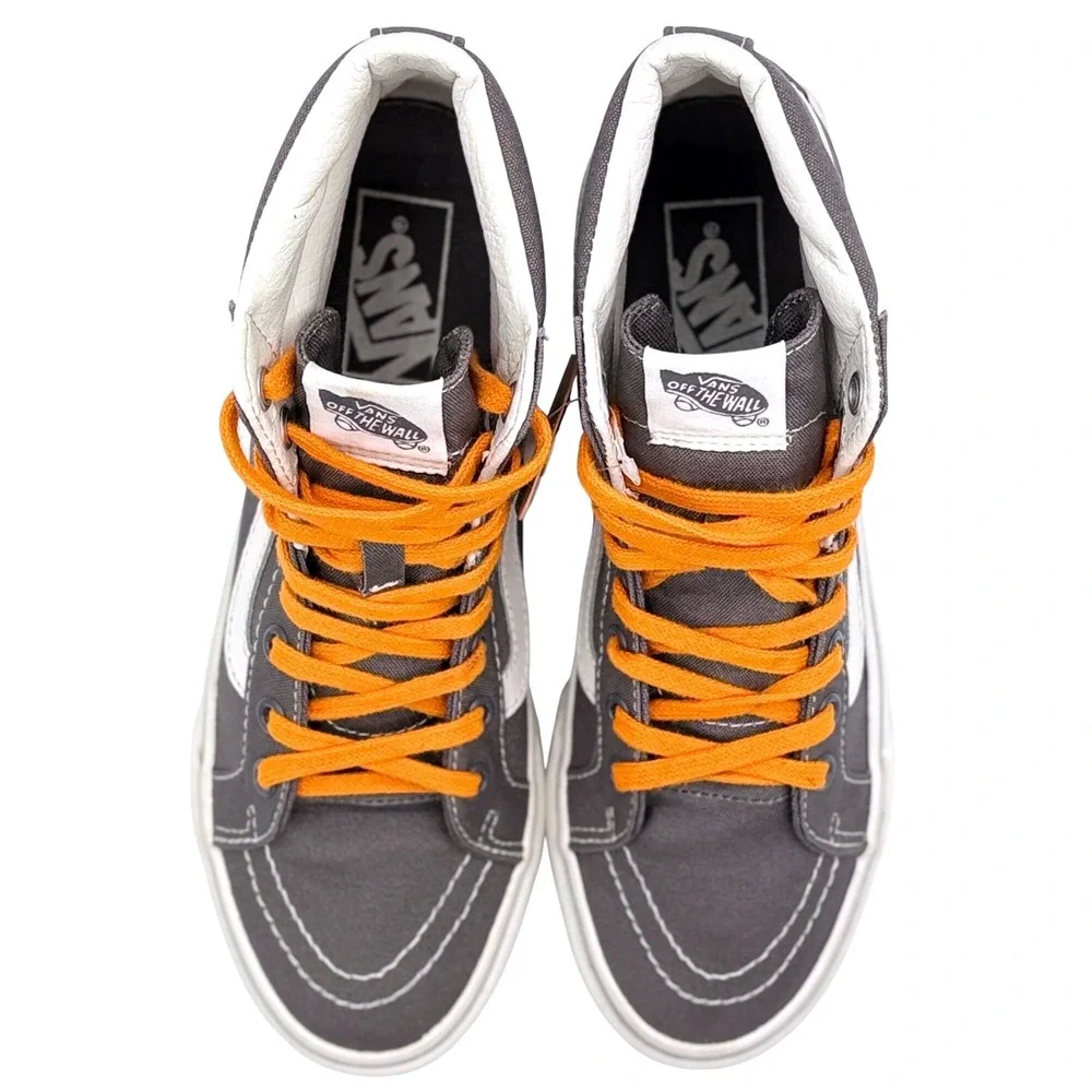 Vans Sk8-Hi Gray White Skate Shoes Men 6 Women 7.5‎ Off The Wall New No Box